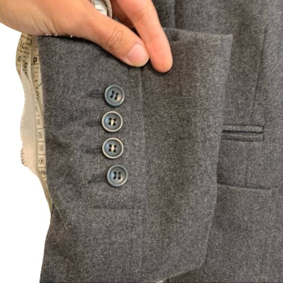 EXPRESS Dark Gray Wool Waist Length Blazer - Picture 7 of 10